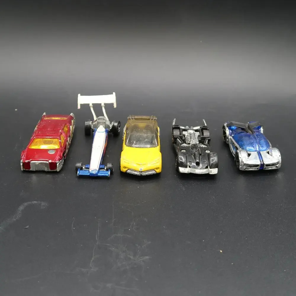Hot Wheels Diecast Cars Set of 5 1:64 Scale Vintage Race Car Pontiac Funny Car